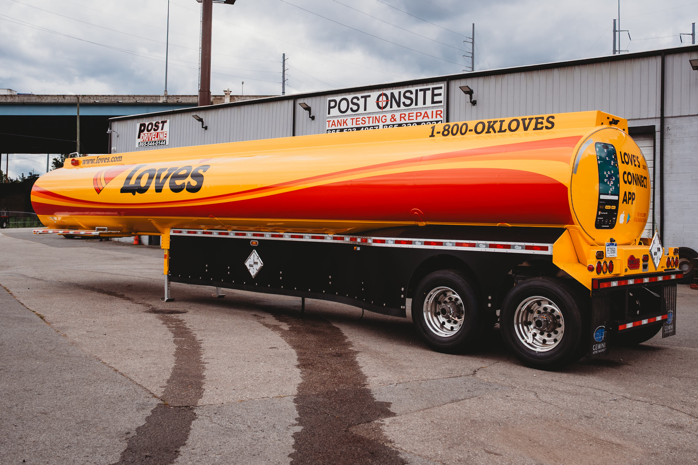 A fuel tanker at our shop